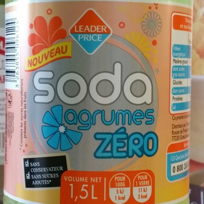 Soda agrumes zéro