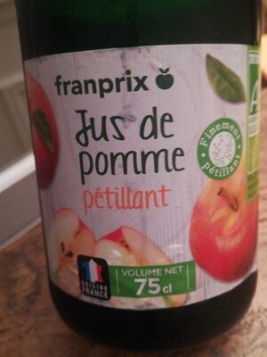 Jus de pomme pétillant
