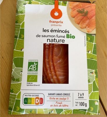 les émincés de saumon fumé bio nature