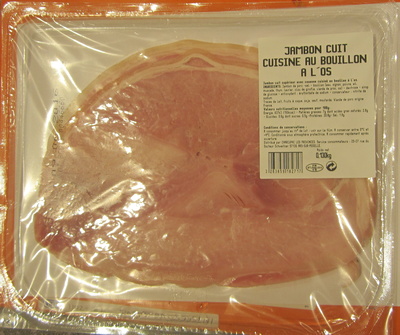 Jambon cuit cuisiné au bouillon à l'os