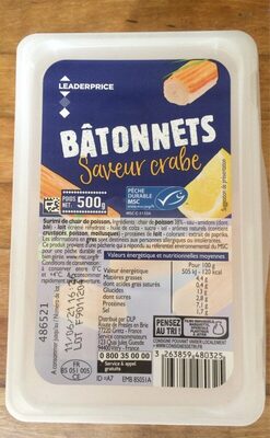 Bâtonnets saveur crabe
