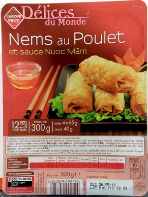 Délices du Monde - Nems au Poulet et sauce Nuoc Mâm