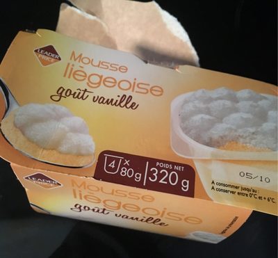 Mousse liègeoise, goût vanille