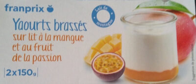 Yaourt brassés sur lit mangue passion