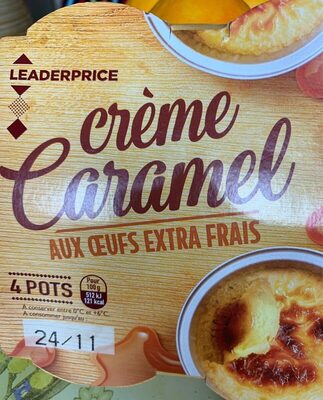 Crème caramel aux oeufs frais