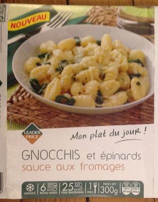 Gnocchis et épinards sauce aux fromages