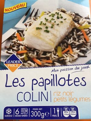 Les papillotes colin riz noir petits legumes