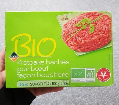 Steak Haché Pur Boeuf 15% MG BIO