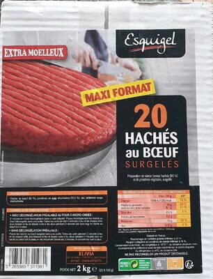 Hachés au boeuf surgelés