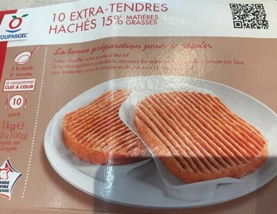 10 extra-tendres hachés 15% de matieres grasses
