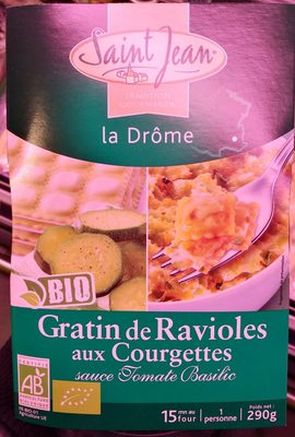 Gratin de Ravioles aux Courgettes sauce Tomate Basilic