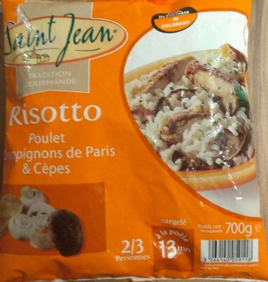 Risotto poulet champignons de paris et cèpes