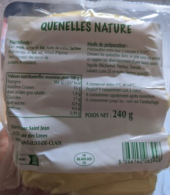 Quenelles natures