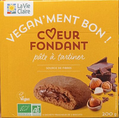Biscuit fourré a la pâte à tartiner
