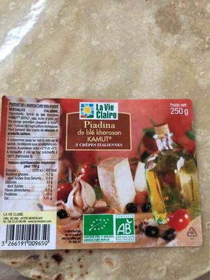 Piadina de blé khorasan Kamut