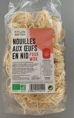Nouilles aux oeufs en nid