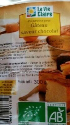 Gateau saveur chocolat