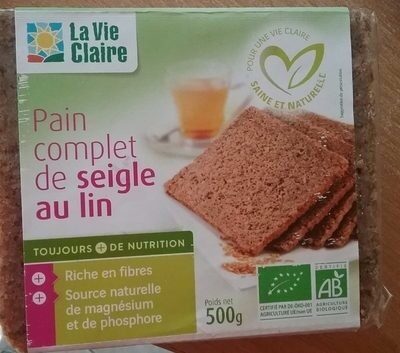 Pain complet de seigle au lin