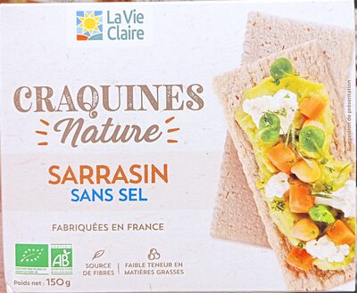 Craquines nature sarrasin sans sel