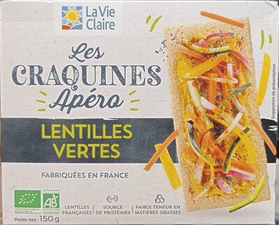 Les craquines apéro Lentilles vertes