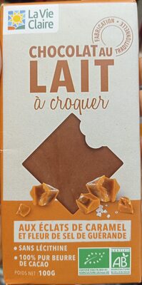 Chocolat au Lait à Croquer aux Éclats de Caramel et Fleur de Sel de Guérande