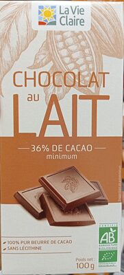 Chocolat au lait 36% de cacao
