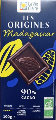 Les origines Madagascar 90% cacao