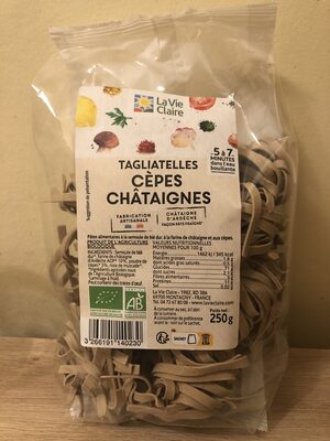 Tagliatelles artisanales cèpes et chataignes