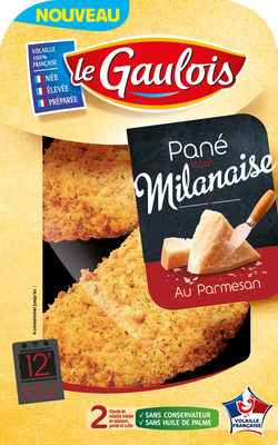 panés façon milanaise parmesan x2