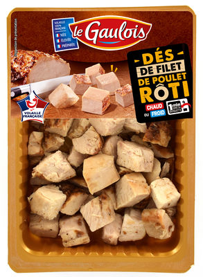 Dés de filet de poulet rôti