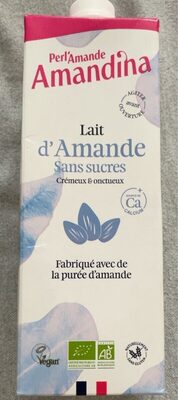 Lait d’amande sans sucres
