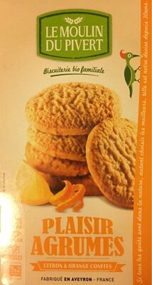 Plaisir agrumes Sablés au citron et a l'orange confits