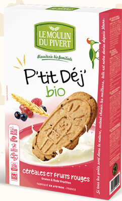 Biscuits P'tit Déj' bio - Céréales et fruits rouges