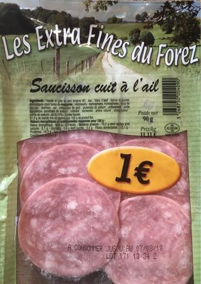 Saucisson cuit ail fumé tranches Merle x10