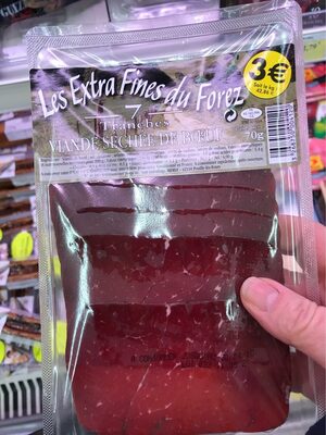 Tranches viande séchée de bœuf
