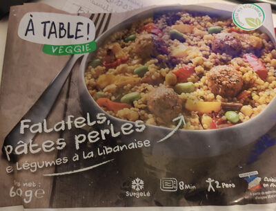 Falafels pâtes perles et légumes à la Libanaise