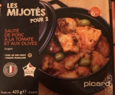 Sauté de porc à la tomate et aux olives