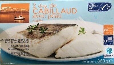 2 dos de Cabillaud avec peau