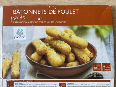 Bâtonnets de poulet panés