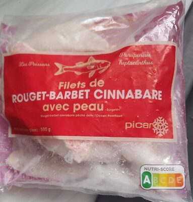Filets de rouget-barbet cinnabare avec peau surgele