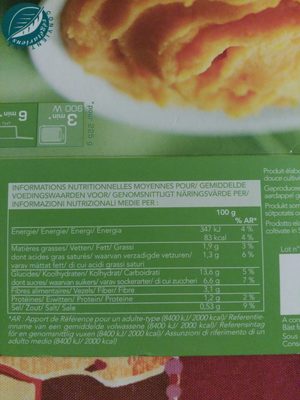 Purée de patate douce à la crème