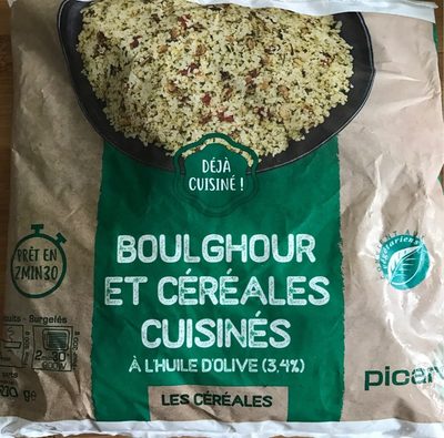 Boulghour et céréales cuisinés à  l'huile d'olive (3,4%)