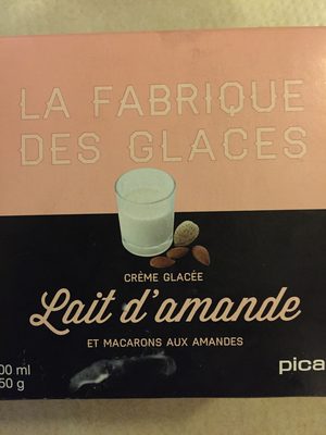 Crème Glacée Lait d'Amande et Macaron aux Amandes