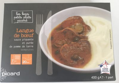Langue de bœuf sauce piquante et purée de pomme de terre