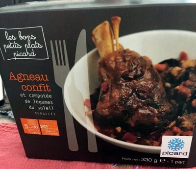 Agneau confit et compote de légumes