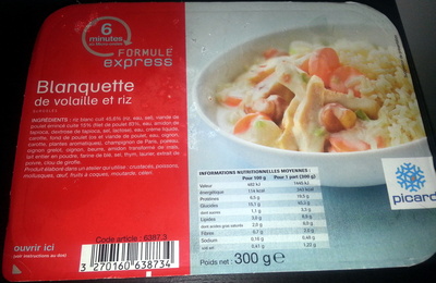 Blanquette de volaille et riz