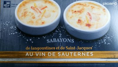 2 Sabayons de langoustines et de Saint-Jacques au vin de Sauternes