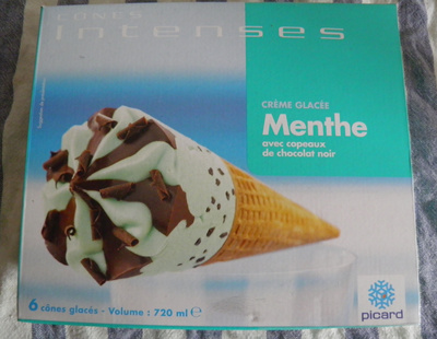 Cônes intenses - Crème glacée menthe
