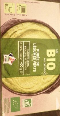 Purée de légumes verts (haricots verts, brocolis, petit pois)