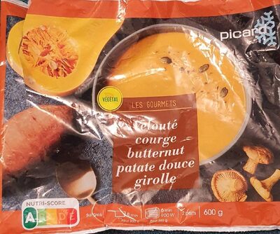 Velouté courge butternut patate douce girolle